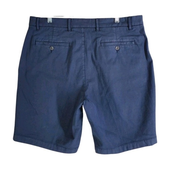 Caribbean Chino 9" Shorts Mens 36 Navy Blue Stretch Golf Flat Front (37x9) NWT - Picture 5 of 9